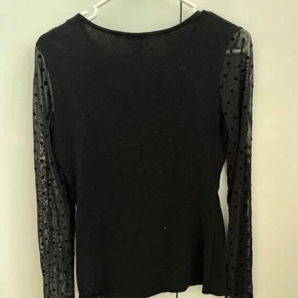 H&M mesh & polka dot top - Picture 2 of 3